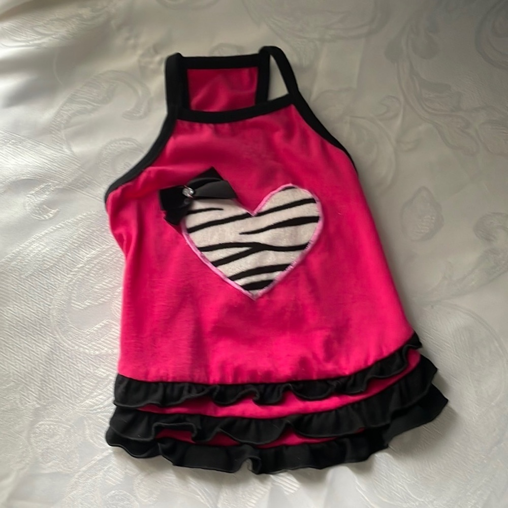 Pet Dress Hot Pink Zebra Stripes